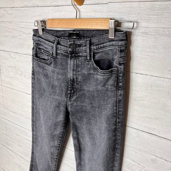 Mother Jeans Womens Size 27 Black The Insider Crop Step Away in Train Stops - Picture 9 of 16